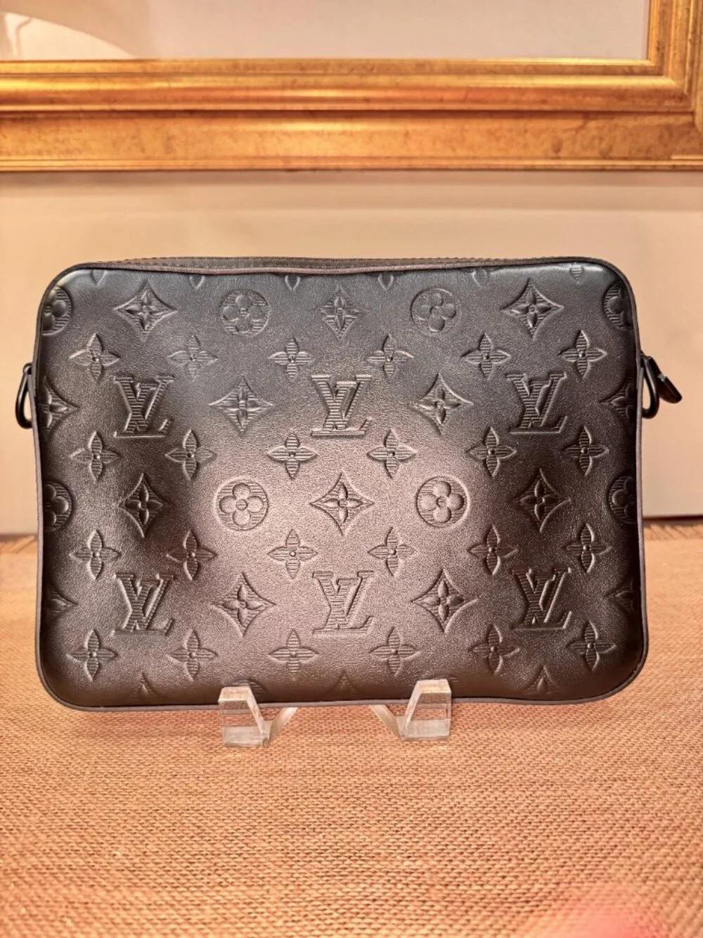 Louis Vuitton Trio Messenger Bag — Black Monogram Shadow Leather | 3-Piece Set